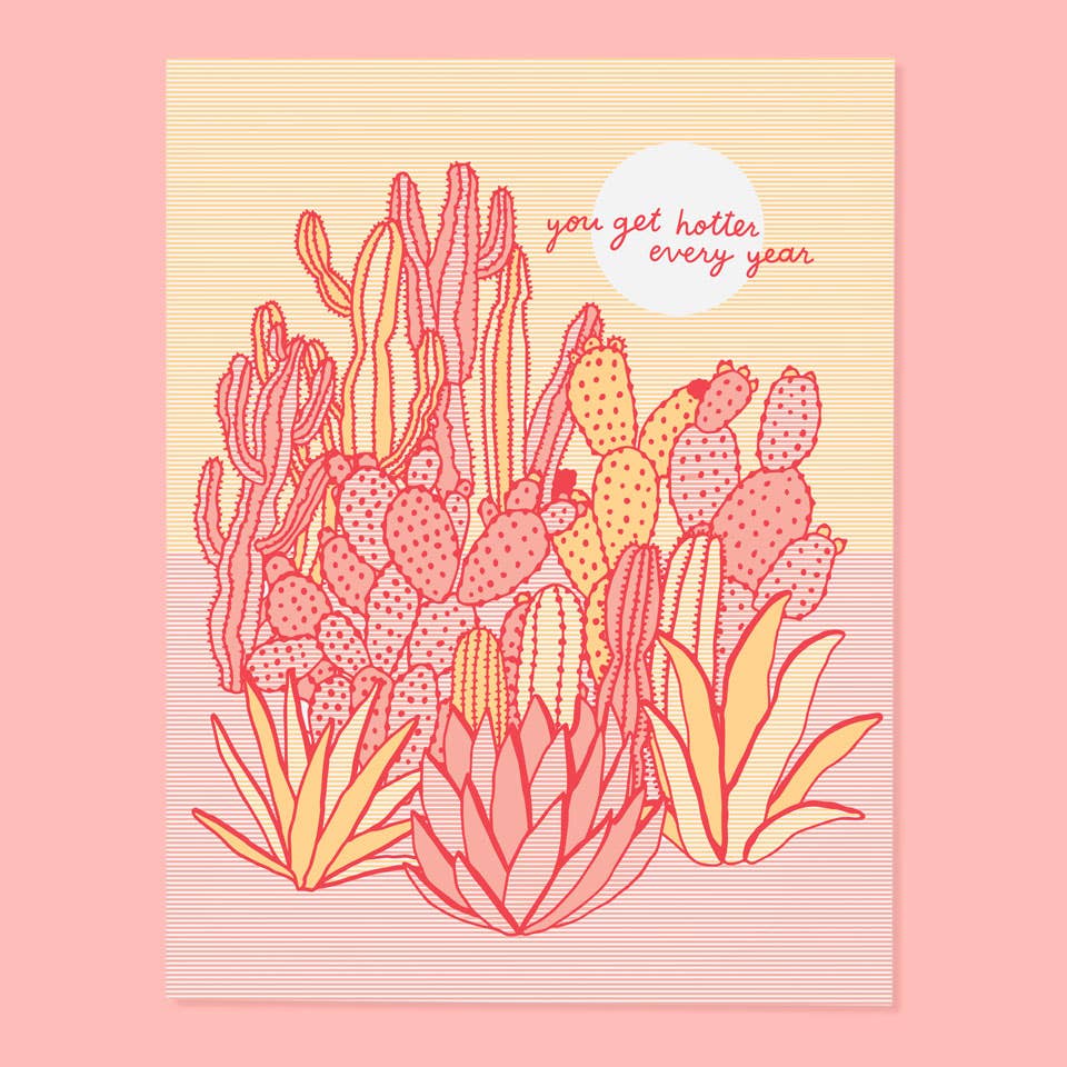 The Good Twin | Hotter Every Year Birthday Card