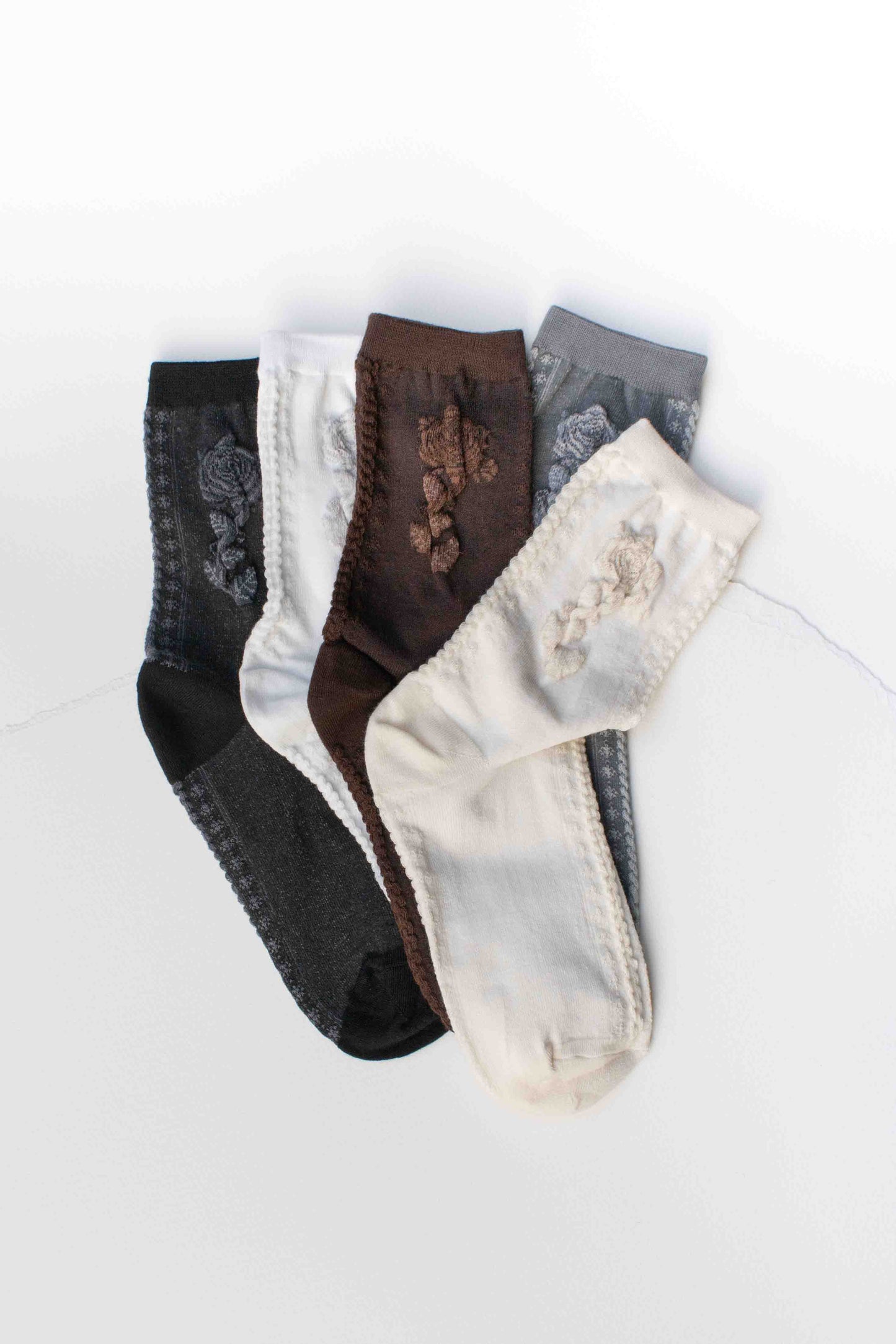 Rose Cotton Blend Socks | Tiepology