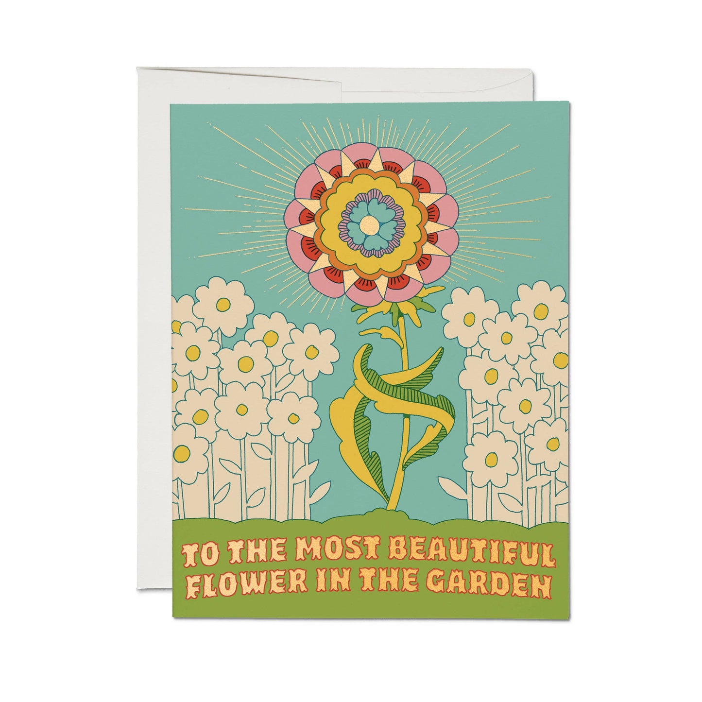 Beautiful Flower greeting card | Red Cap Cards