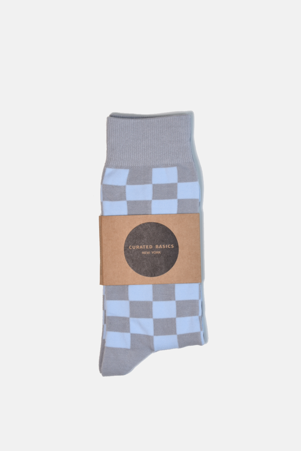 Curated Basics | Blue Checker Socks