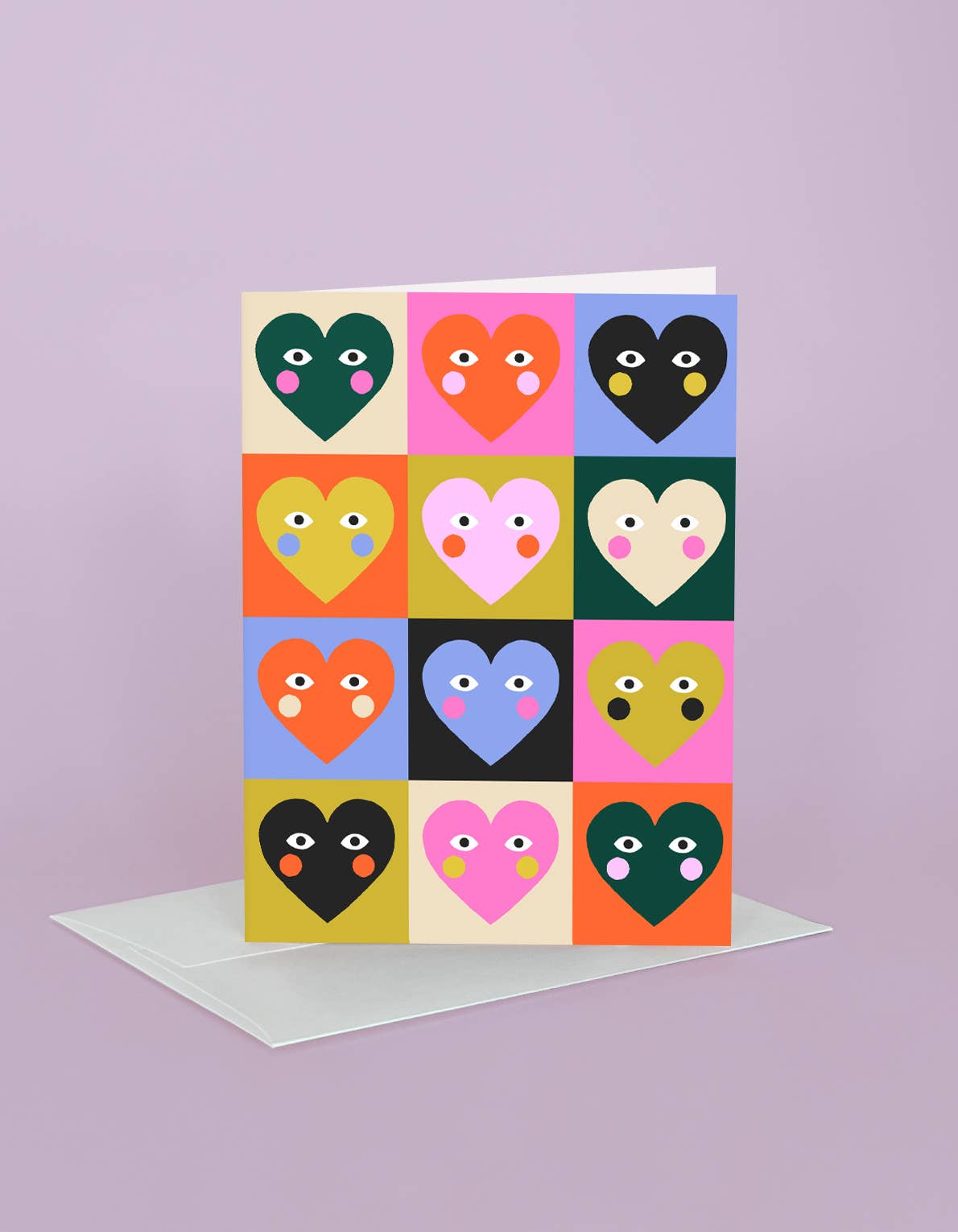 Checkerboard Hearts Greeting Card | Idlewild Co.