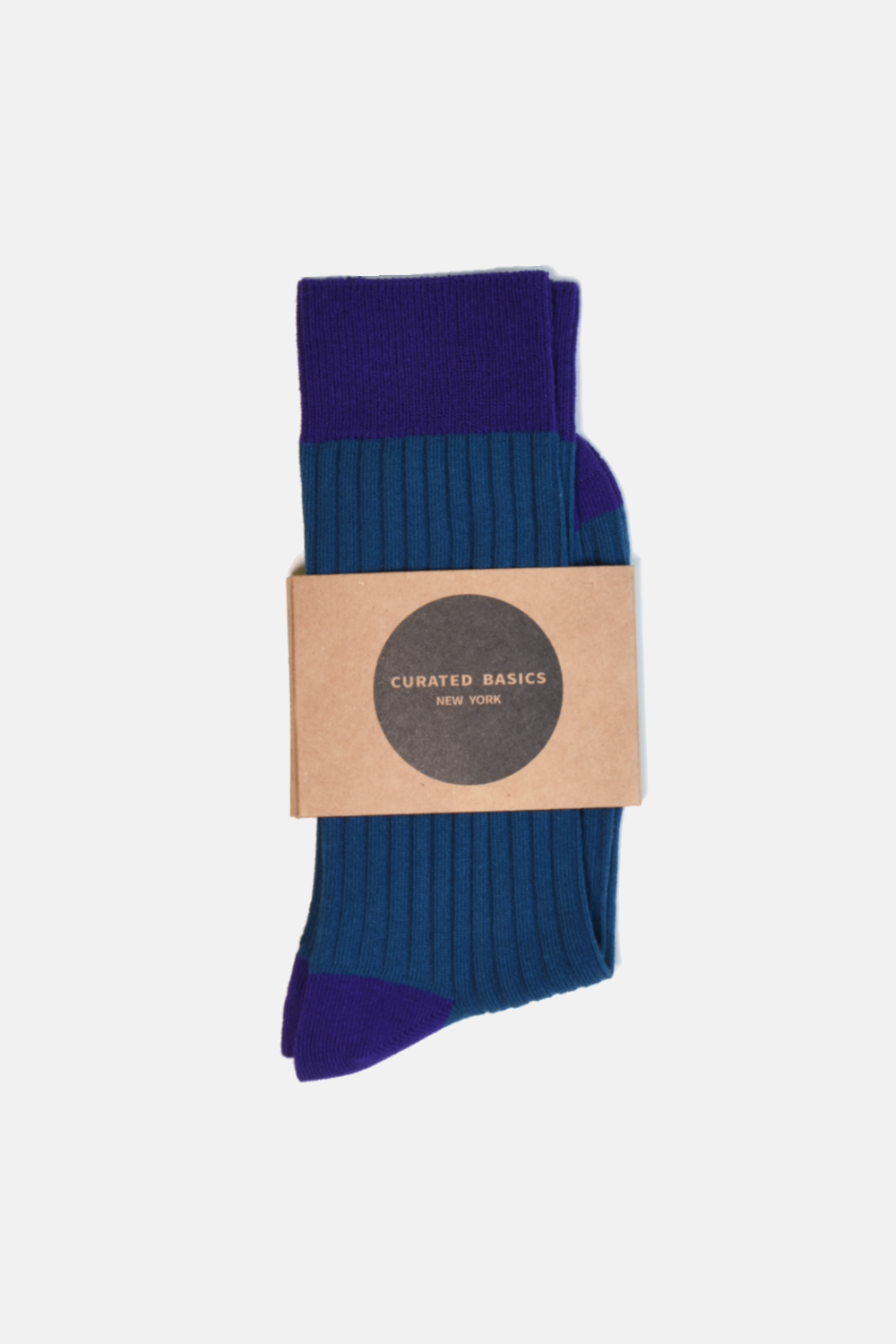 Curated Basics | Navy Ribbed Socks