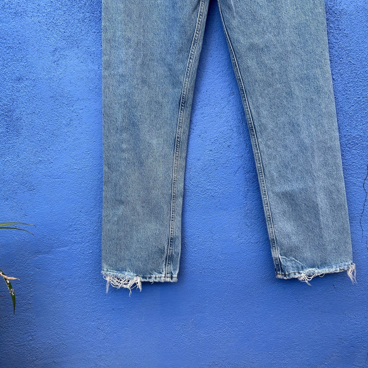 agolde light wash high rise organic cotton straight leg distressed jean