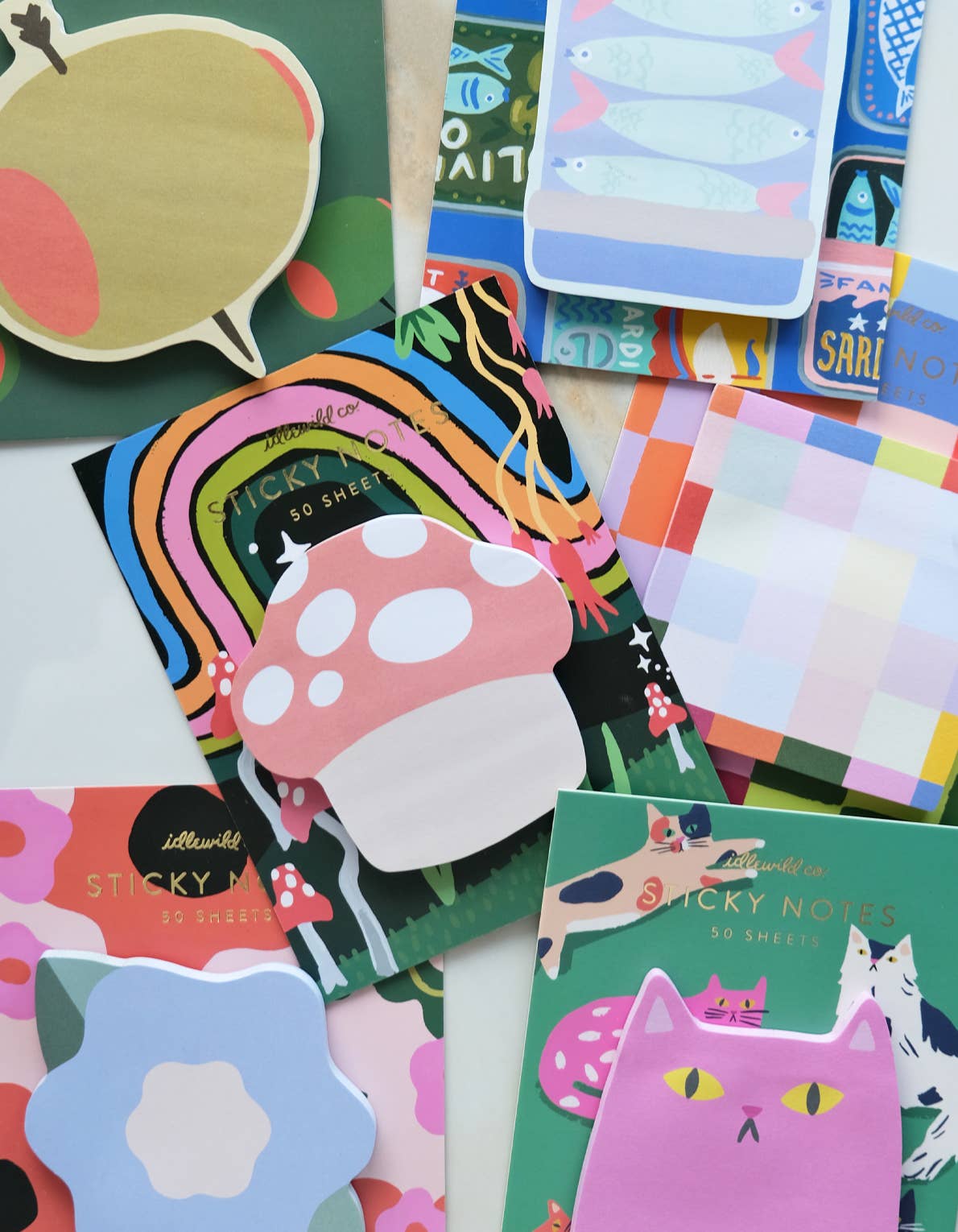 Die-Cut Sticky Notepad | Tinned Fish | Idlewild Co.