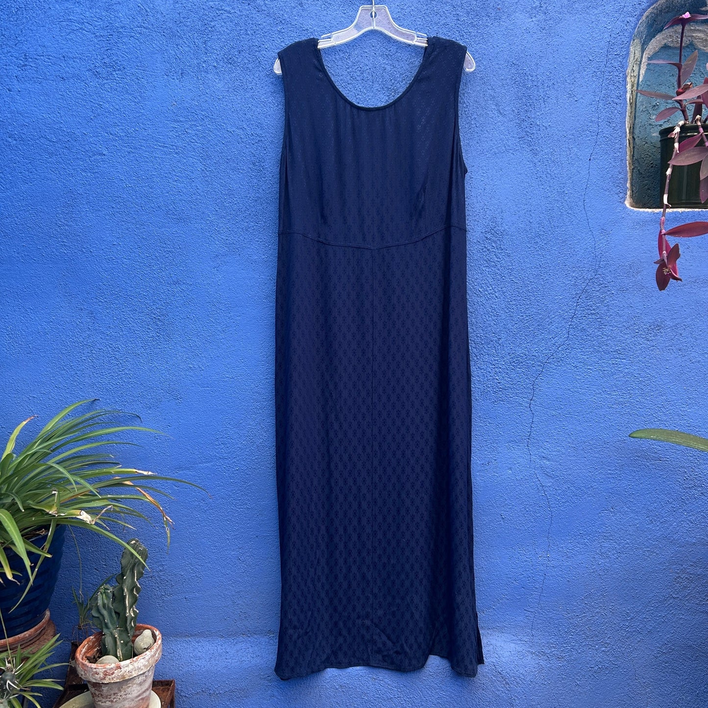 vintage 90s rabbit rabbit rabbit rayon blend sleeveless dress