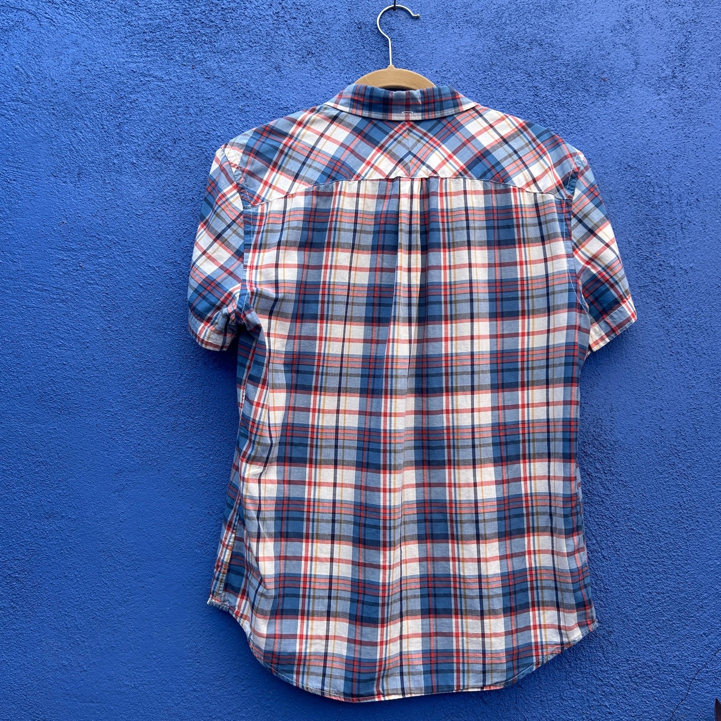 vintage gap plaid cotton button down