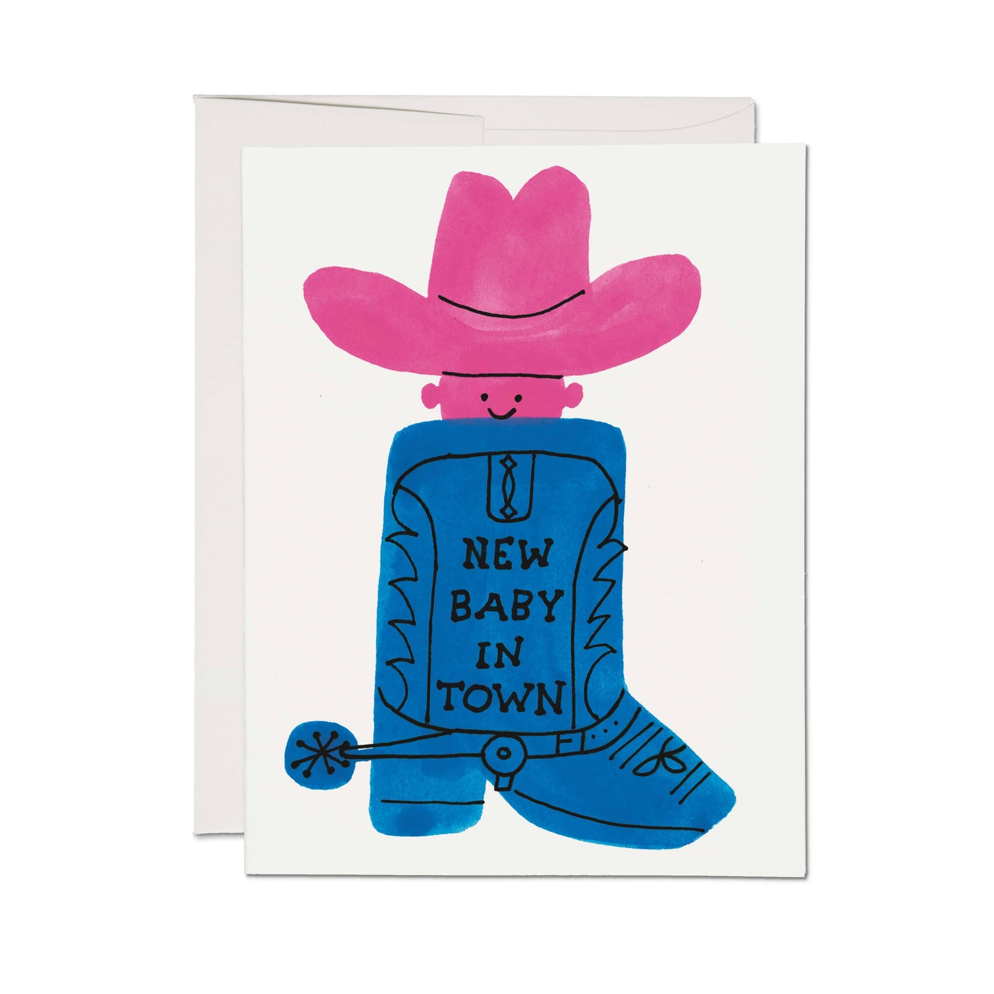 Boot Baby greeting card | Red Cap Cards
