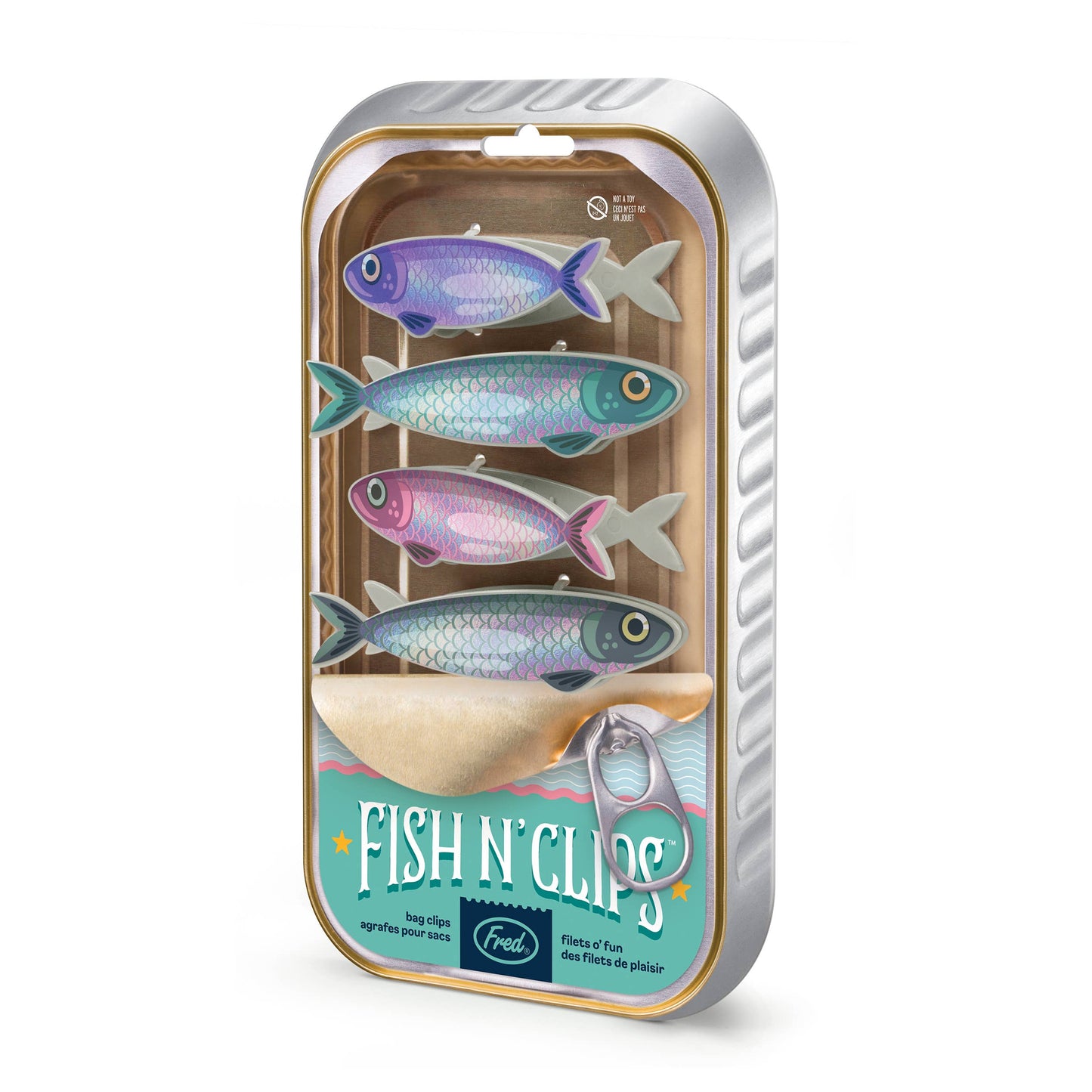 Fish 'N Clips - Sardine Bag Clips - Set of 4 | Fred & Friends