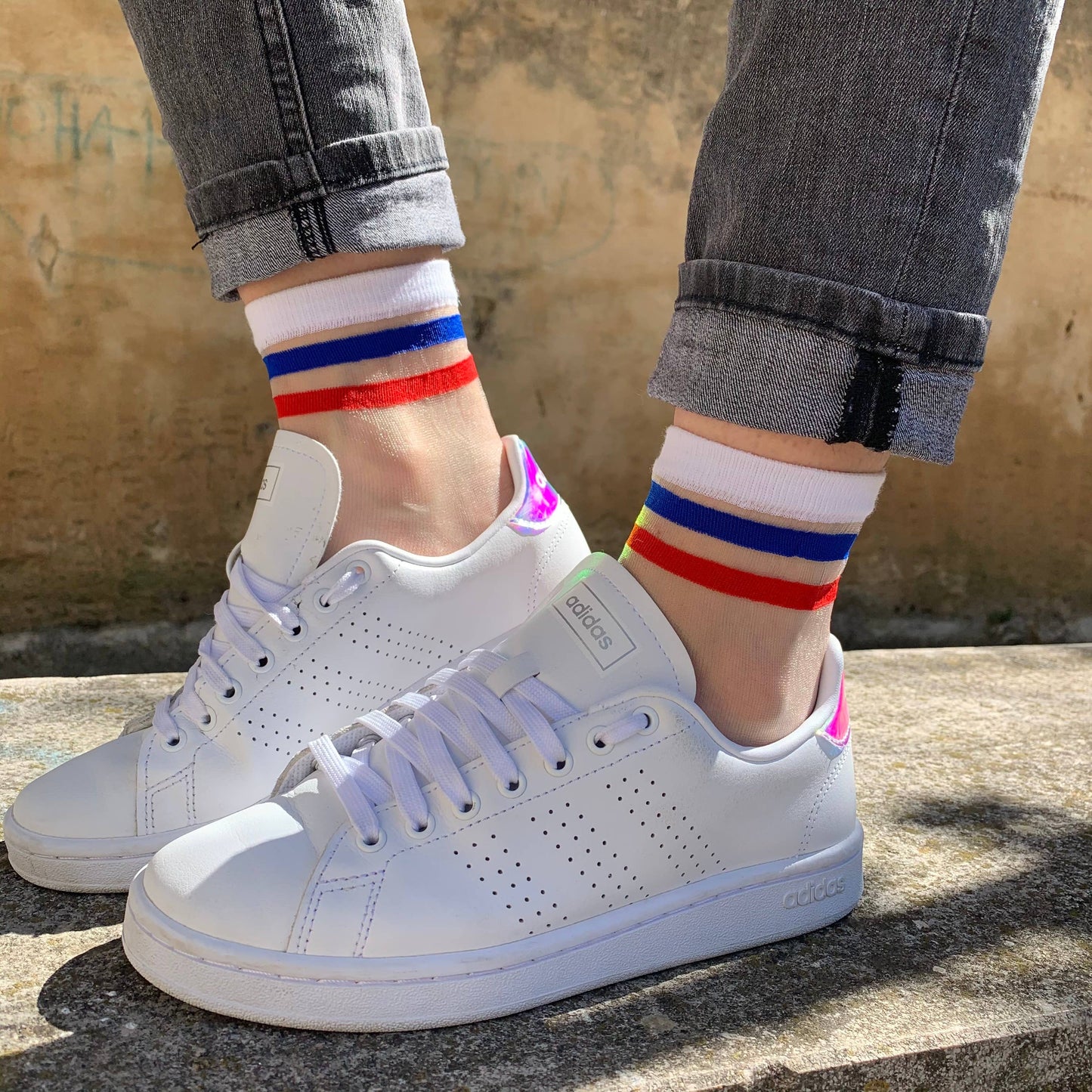 sockette | Mimi women's blue white red socks
