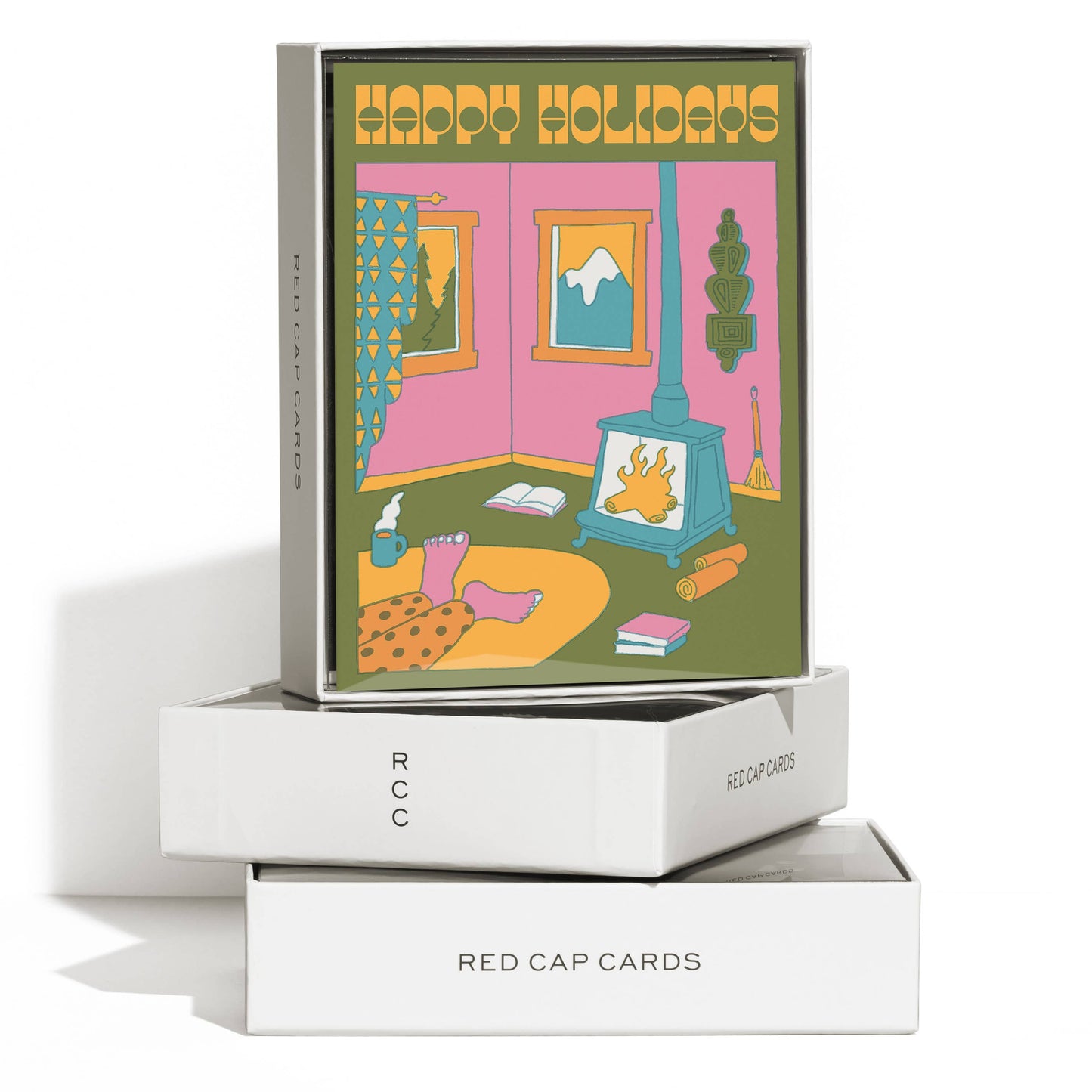 Red Cap Cards | Fireside holiday greeting card
