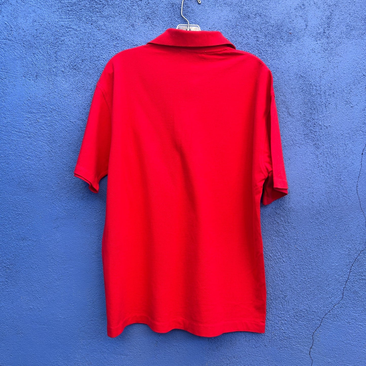 vintage burberry's of london red polo shirt