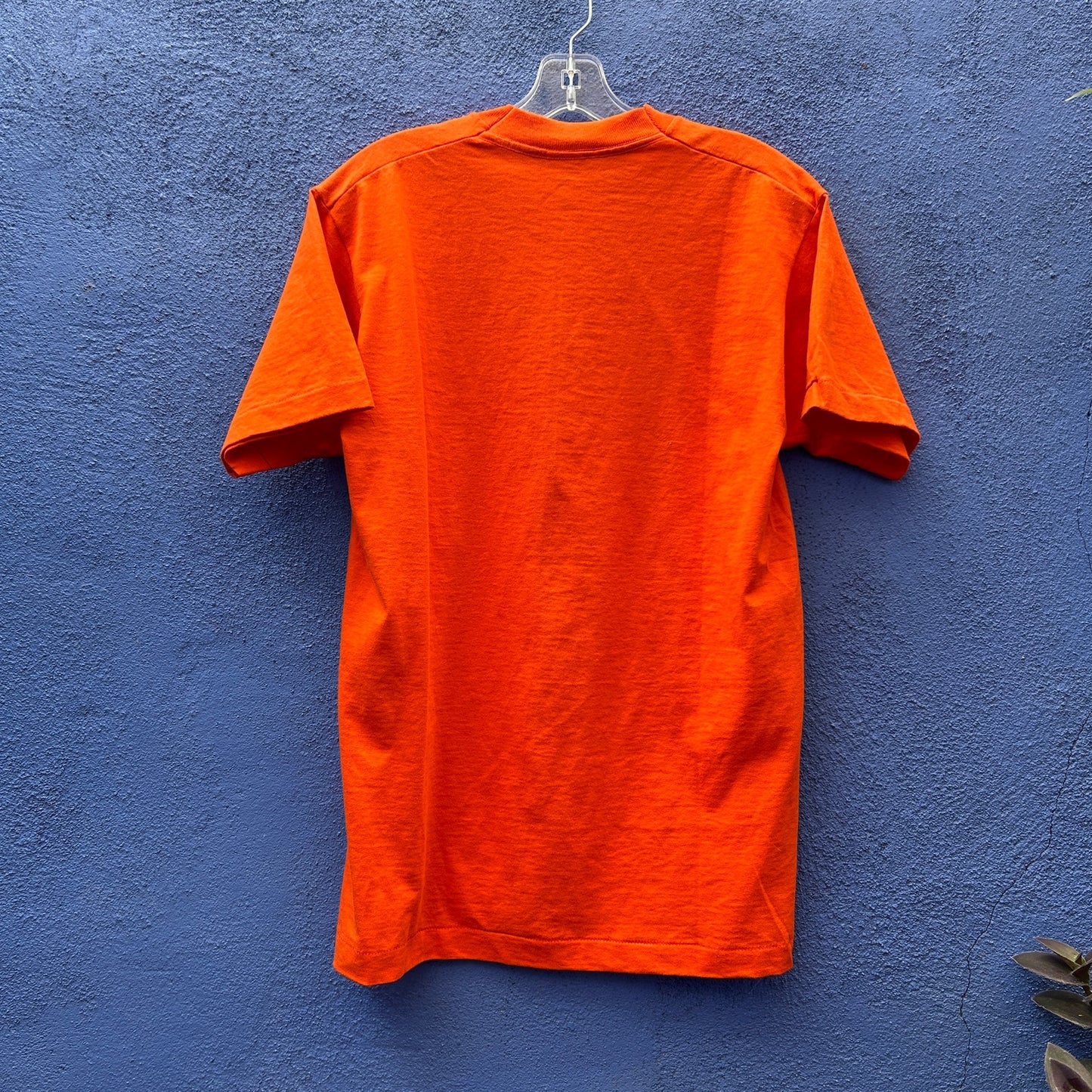 vintage 90s fruit of the loom single stitch orange cotton tee