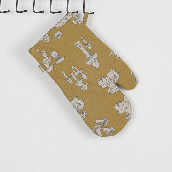 Yellow Mushroom Quilted Oven Glove | Raine & Humble