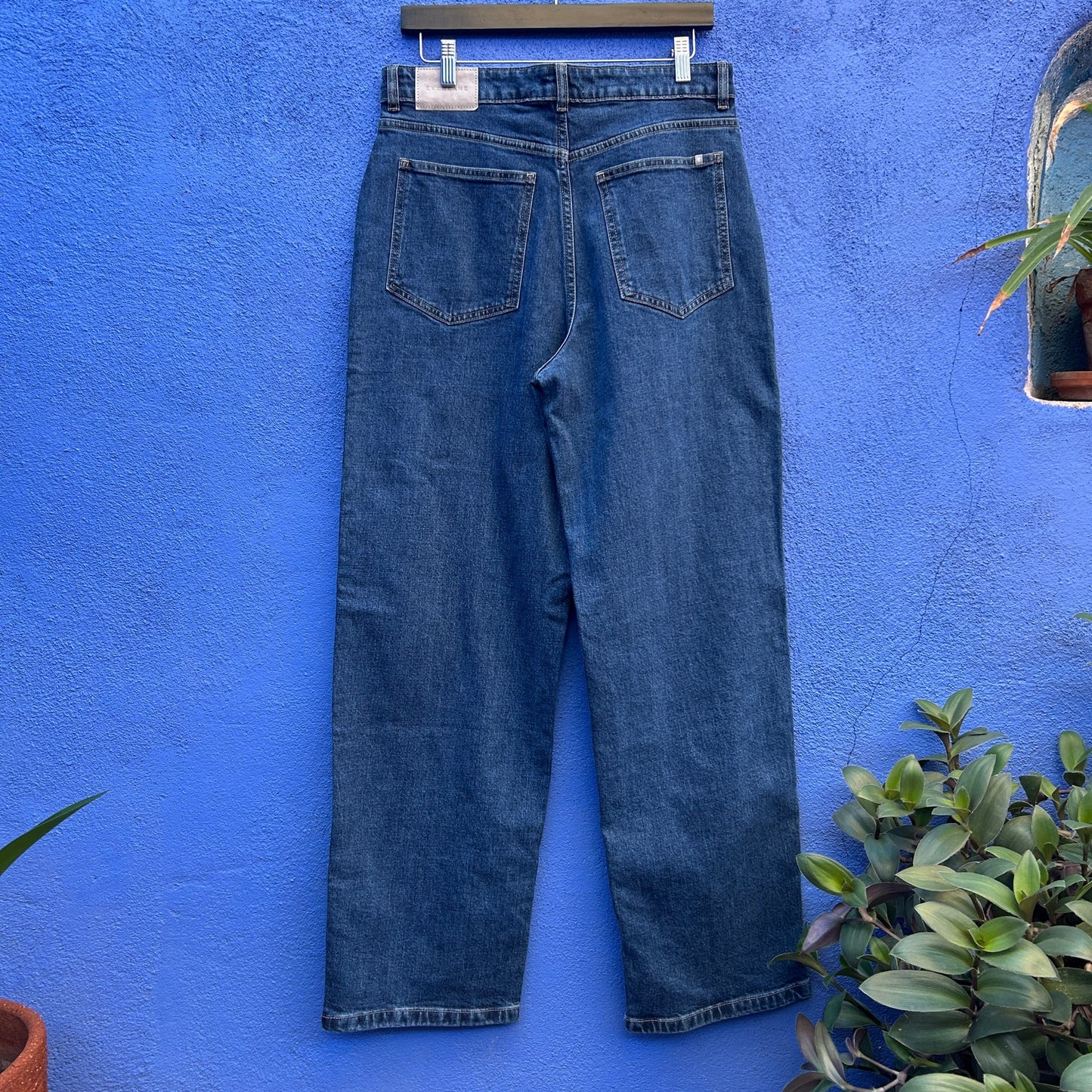 everlane the way high wide leg organic cotton denim jean