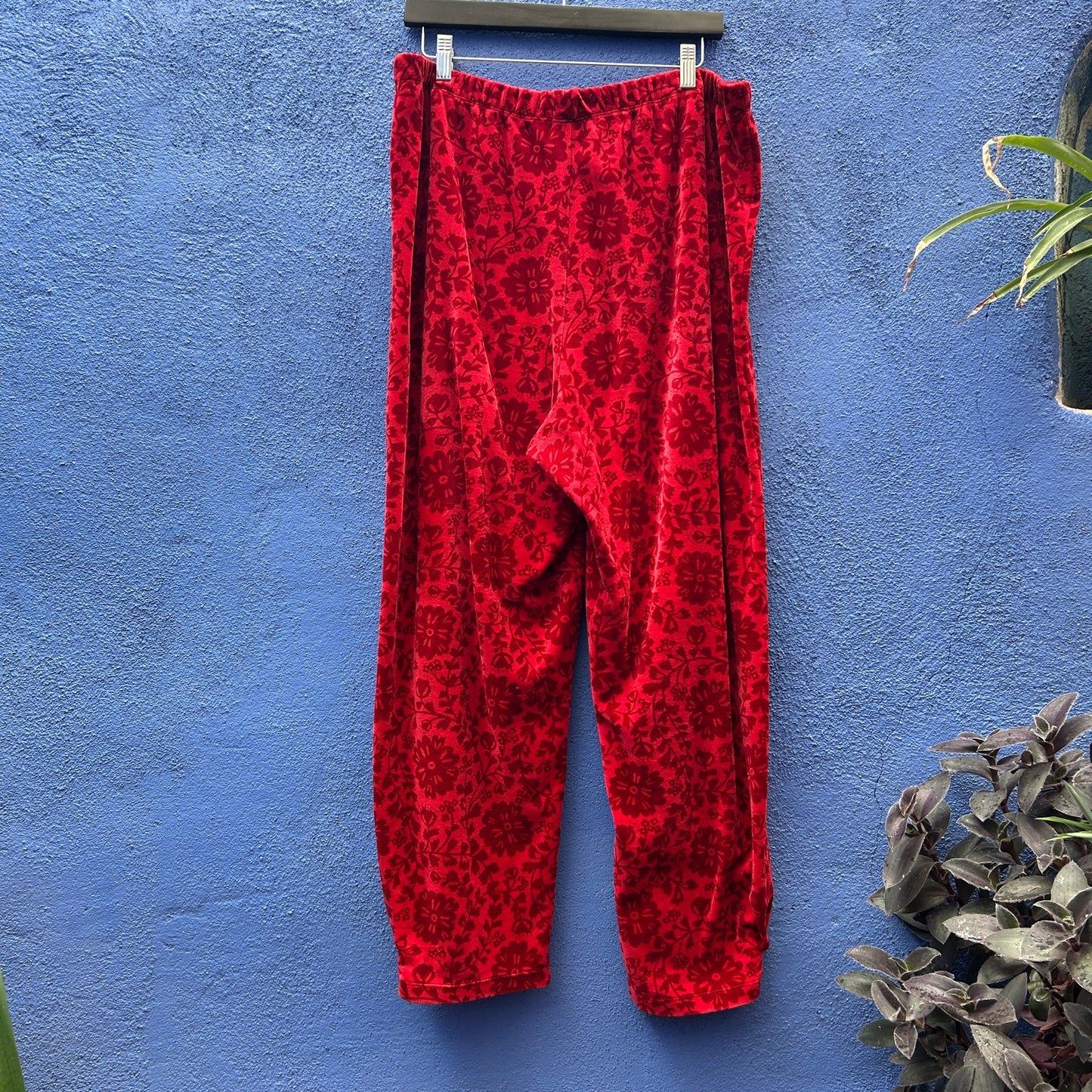 gudrun sjoden red velour barrel pant