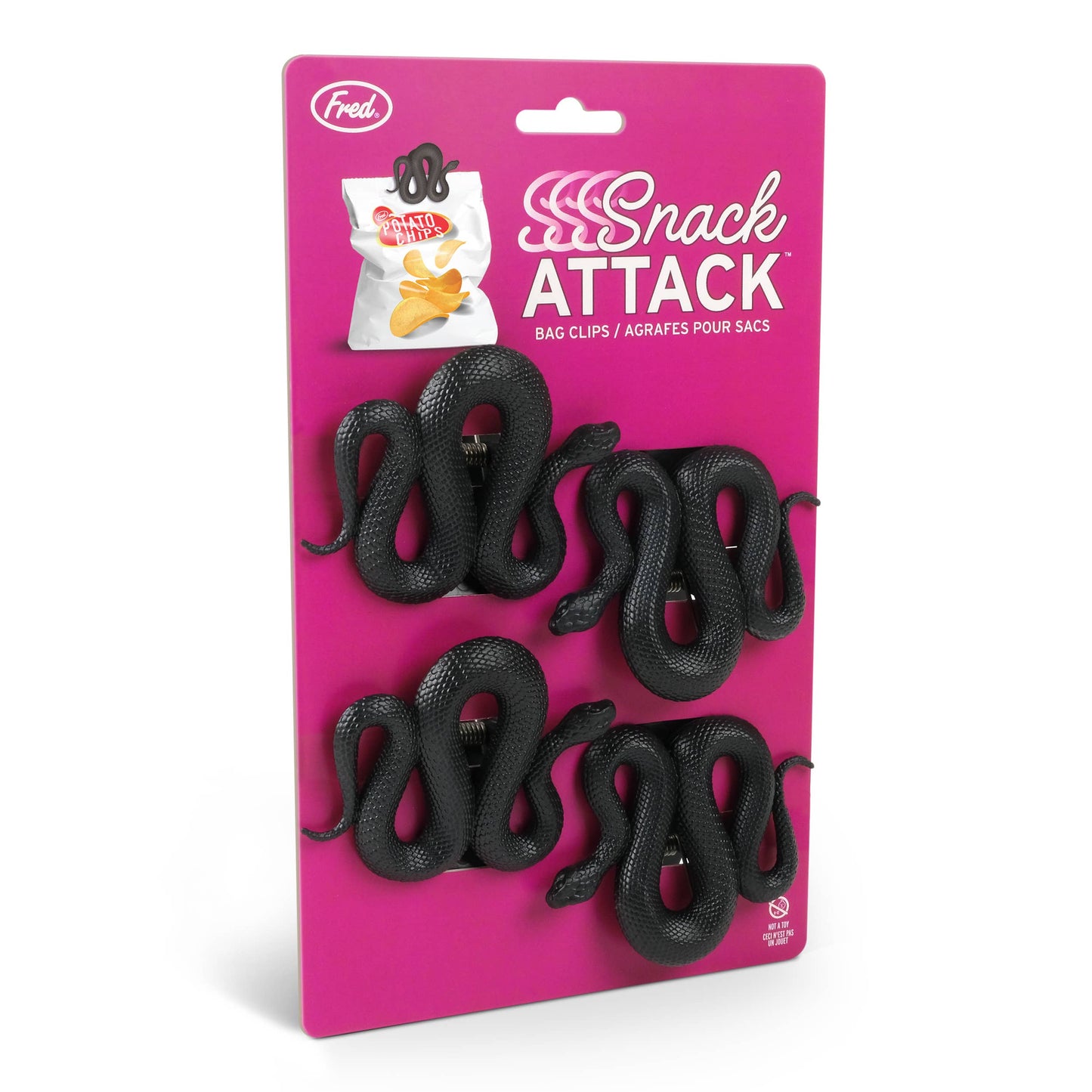 SSSSNACK ATTACK - Snake Bag Clips | Fred & Friends