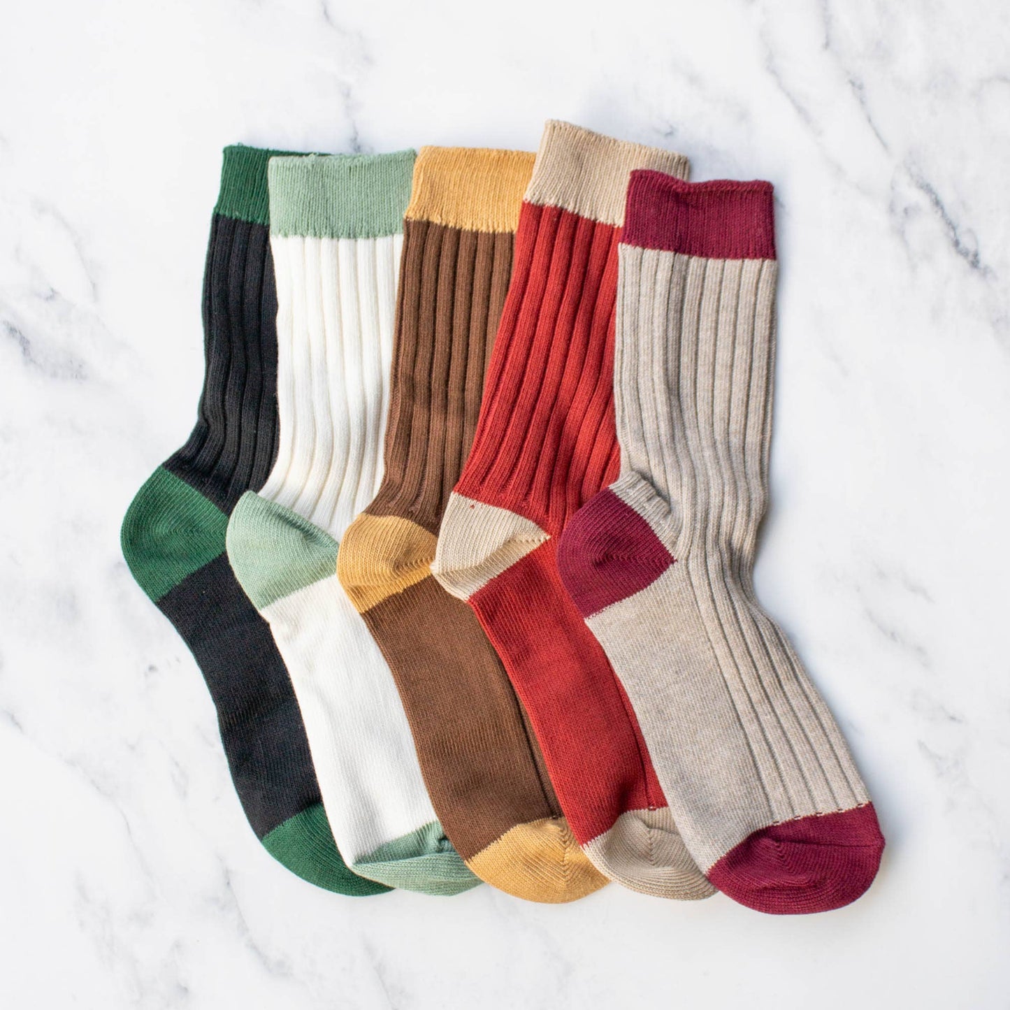 Tiepology | Women's 2 Tone Jacquard Casual Socks