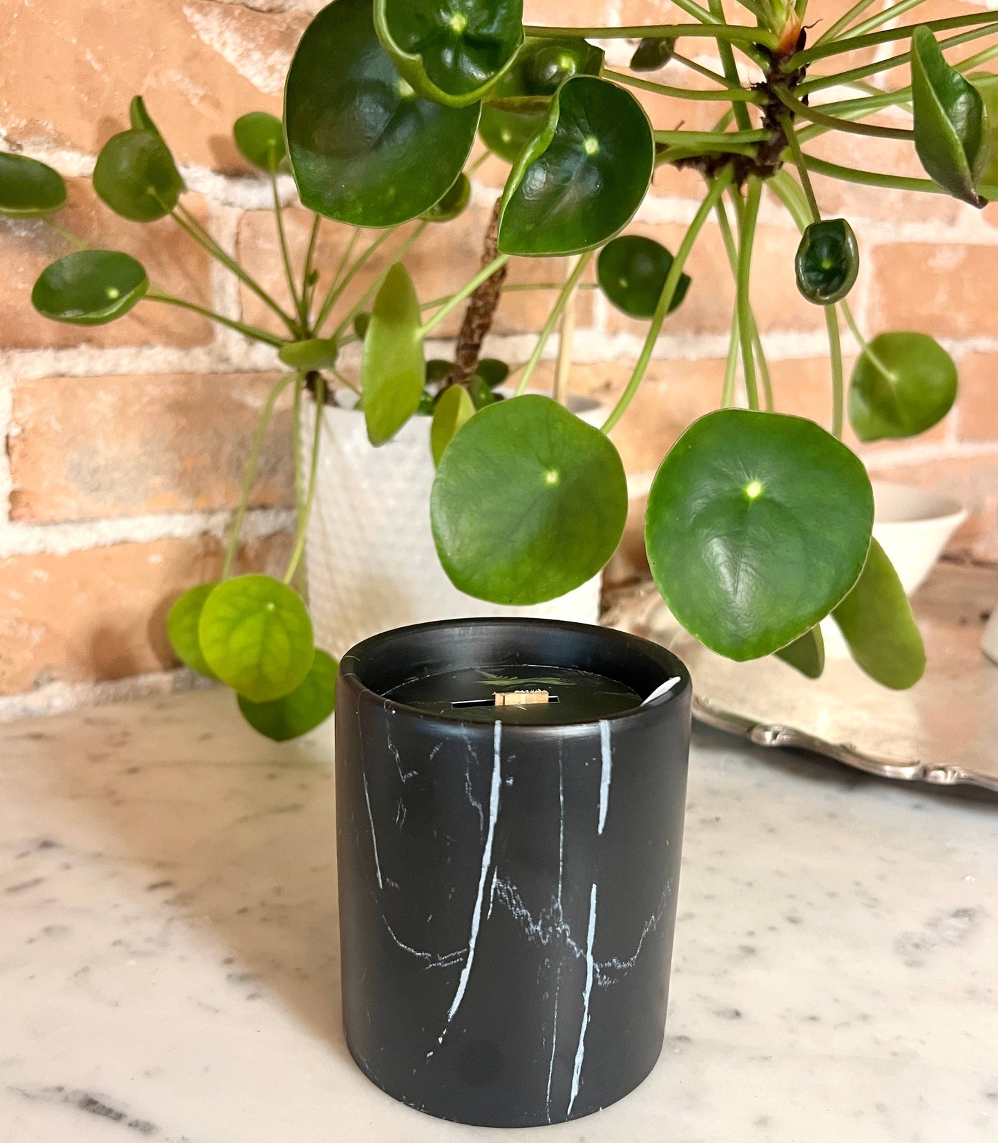 Biophilia: Black Marble /Ceramic Forest Floor Scented Candle | The Sacred Wild Candle Co