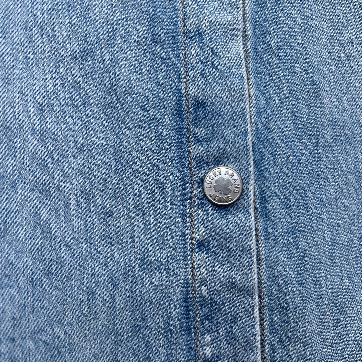 lucky brand sleeveless chambray dress