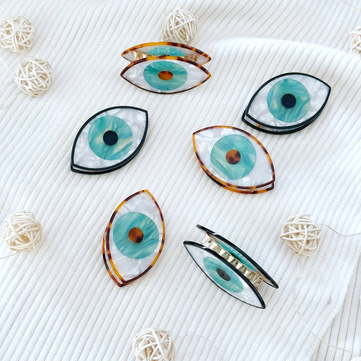 Evil Eye Hair Claw Clip, Acetate Hair Clip, Hair Accessories | Evileyefavor
