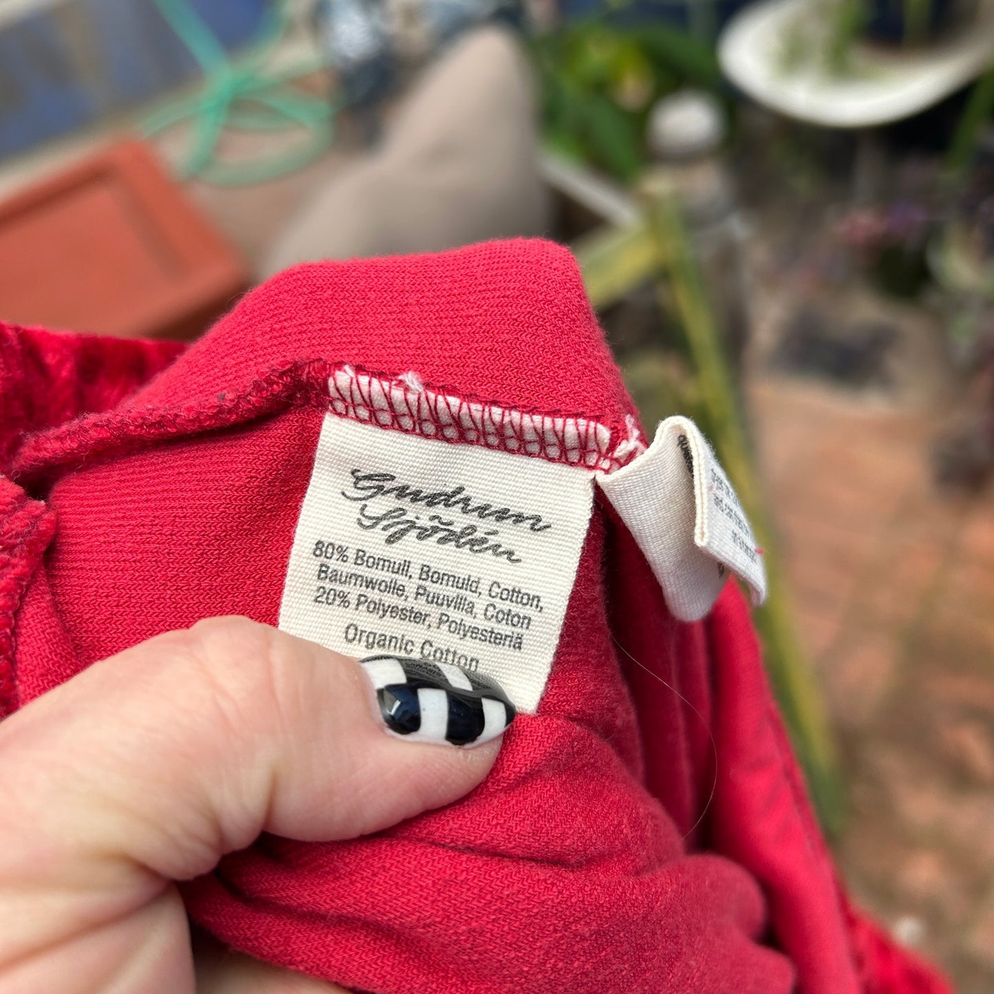 gudrun sjoden red velour barrel pant