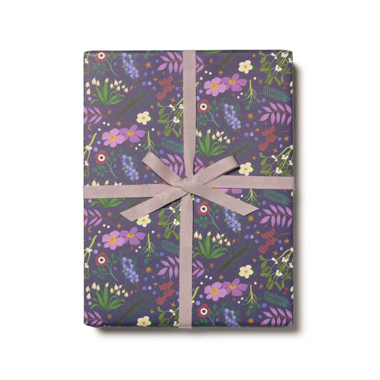 Red Cap Cards | Winter Botanicals holiday wrapping paper