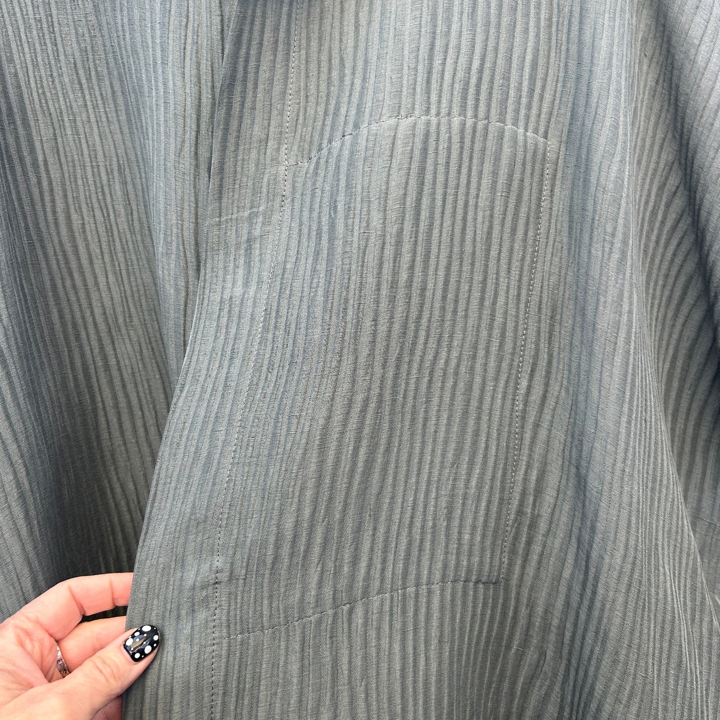 planet oversized lagenlook linen/silk blend button up