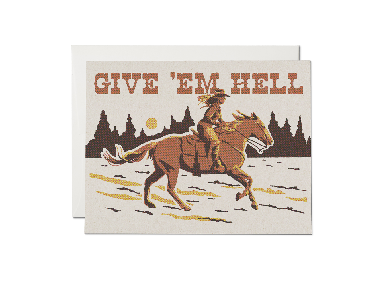 Give 'Em Hell encouragement greeting card | Red Cap Cards
