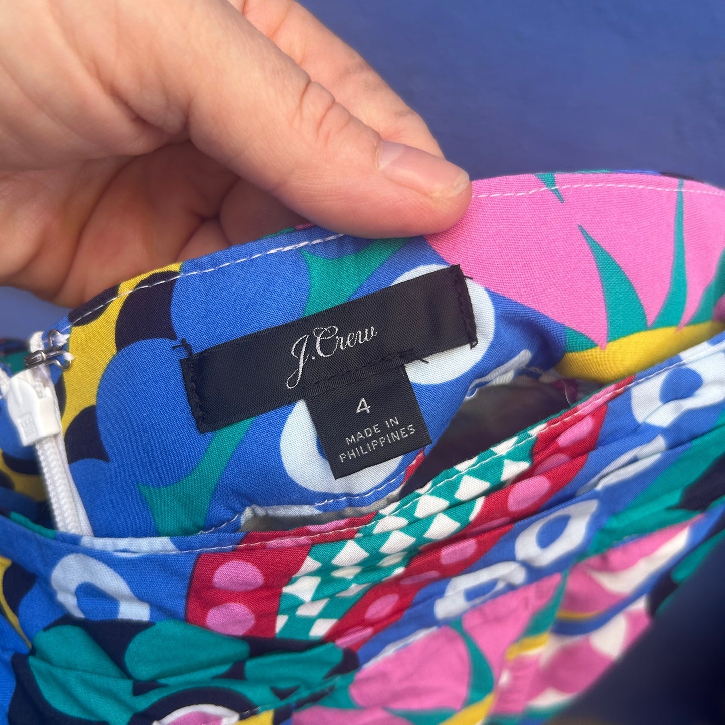 j crew faux wrap bold print midi skirt