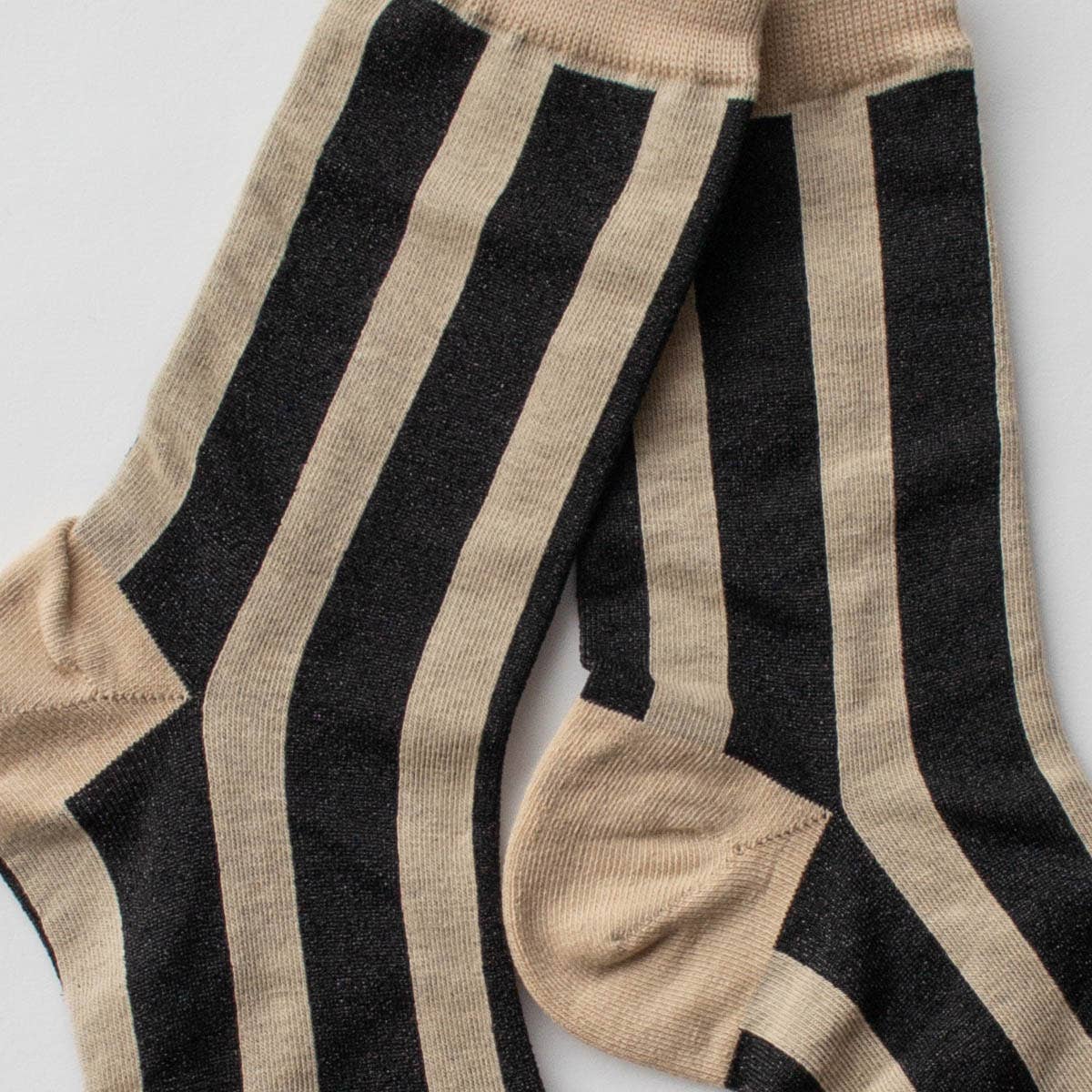 Tiepology | Glitter Vertical Striped Crew Socks