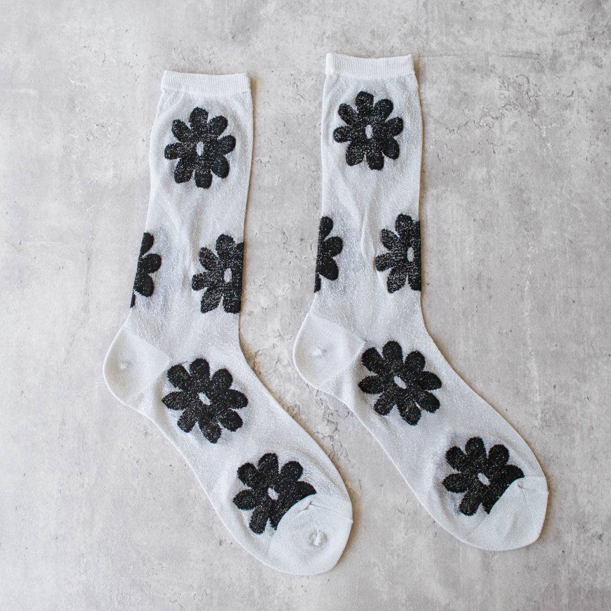 Tiepology | Vintage Glitter Flower Socks