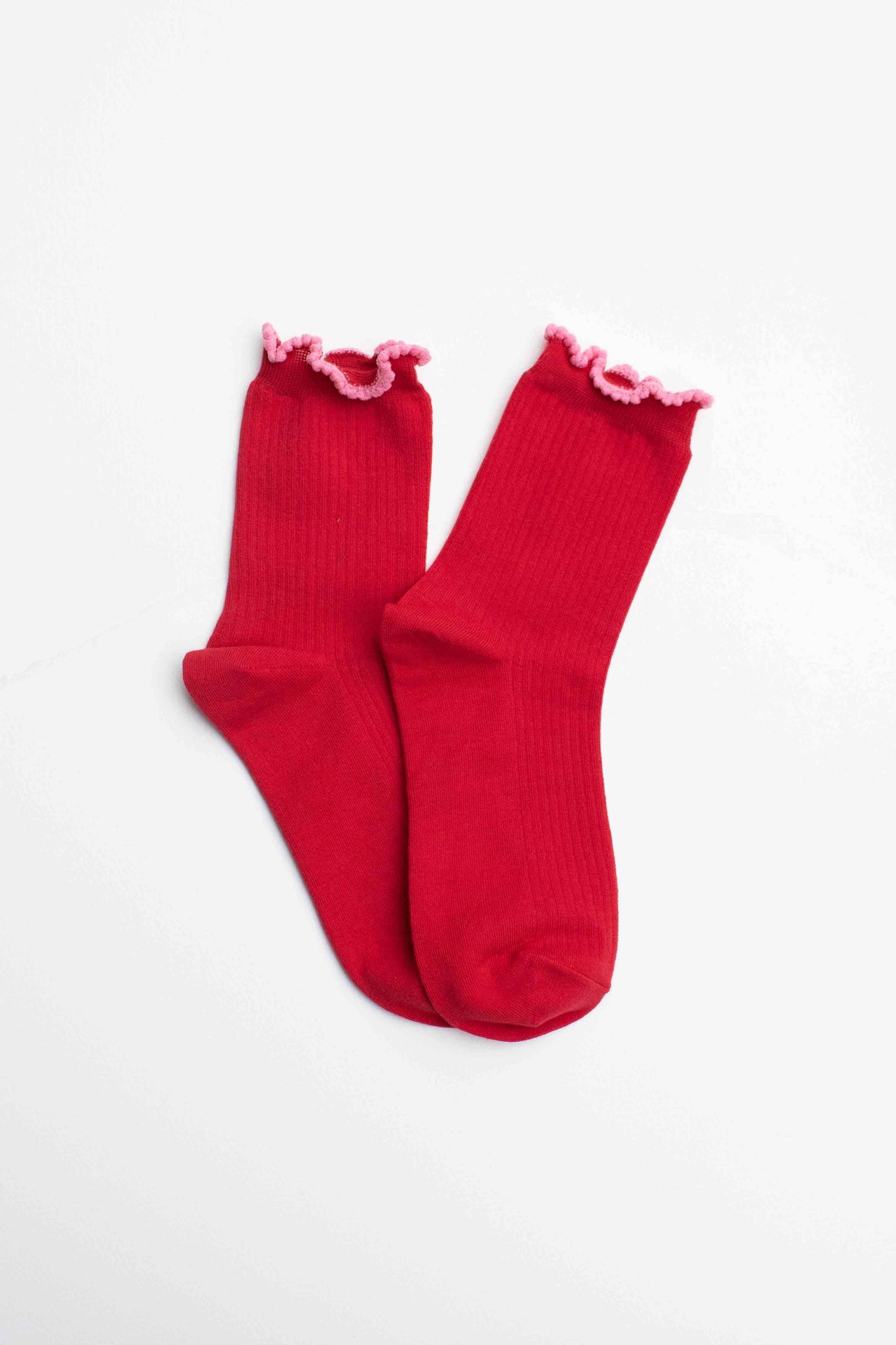 Tiepology | Ruffle Edge Cotton Blend Socks