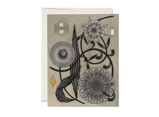 Floral Geometry everyday greeting card | Red Cap Cards