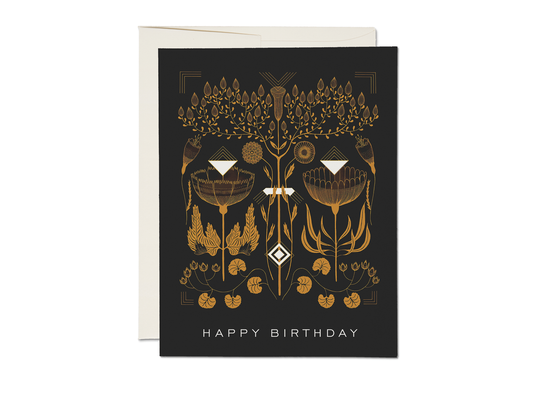 Amber Gold birthday greeting card | Red Cap Cards