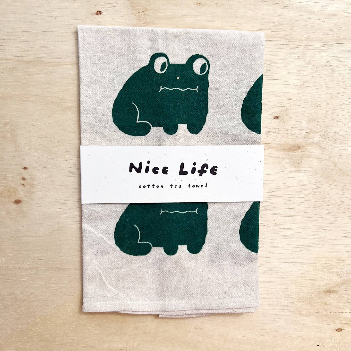 Frog tea towel | Nice life