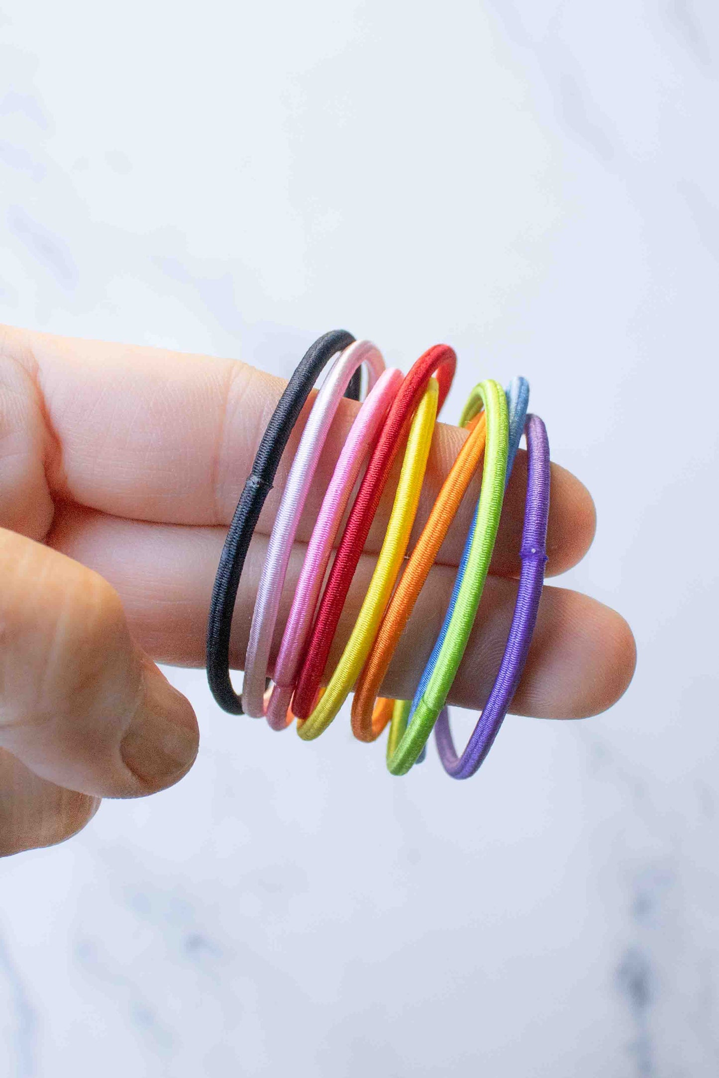 Tiepology | Rainbow Everyday Elastic Hair Tie Set