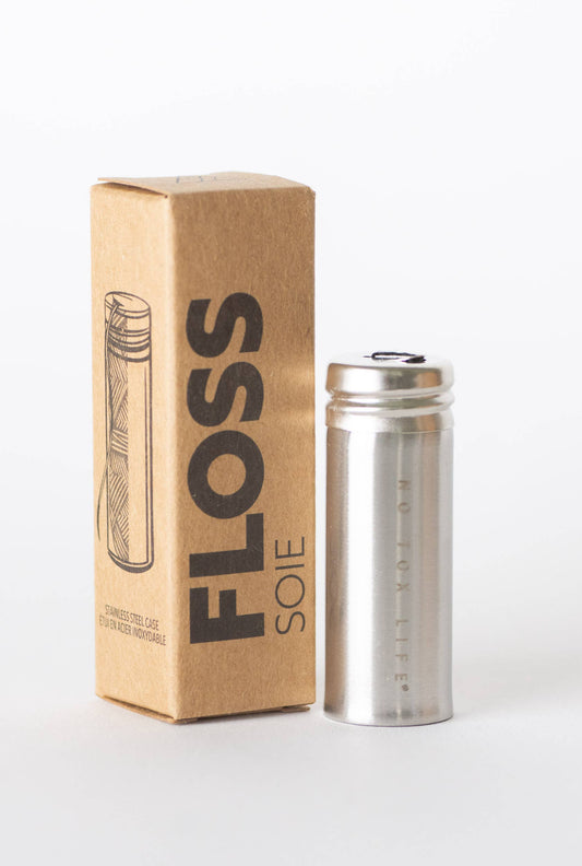 No Tox Life® | Charcoal Floss - Steel Holder