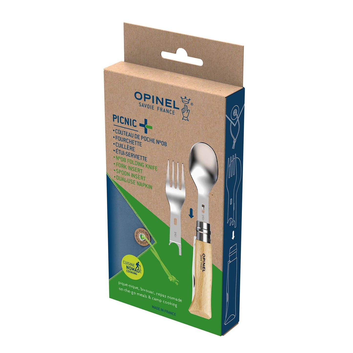 Opinel | No.08 Picnic + Cutlery Set