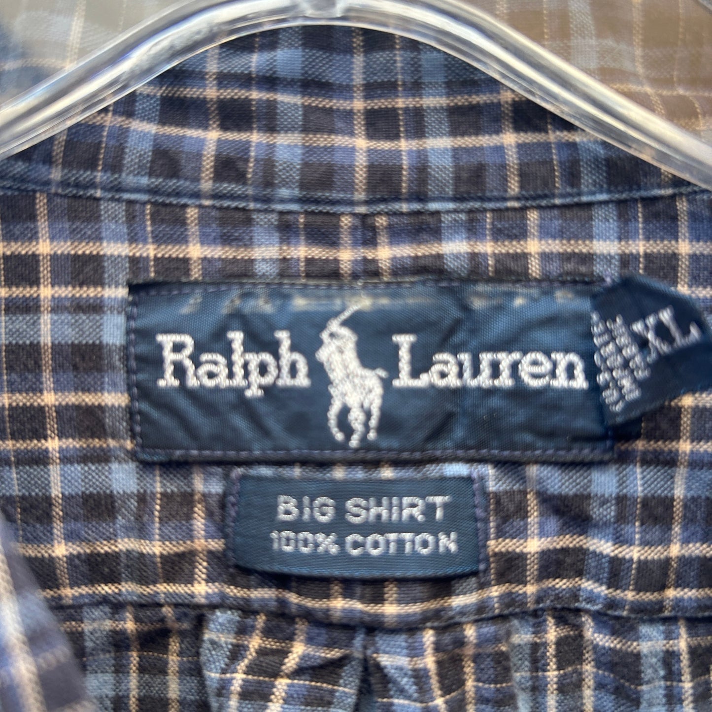 ralph lauren blue label big shirt cotton button up