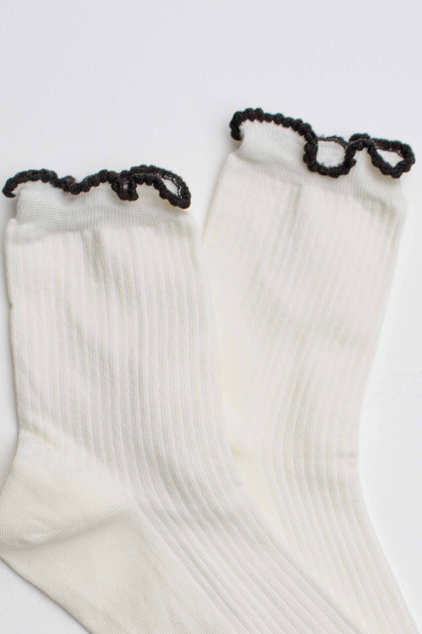 Tiepology | Ruffle Edge Cotton Blend Socks