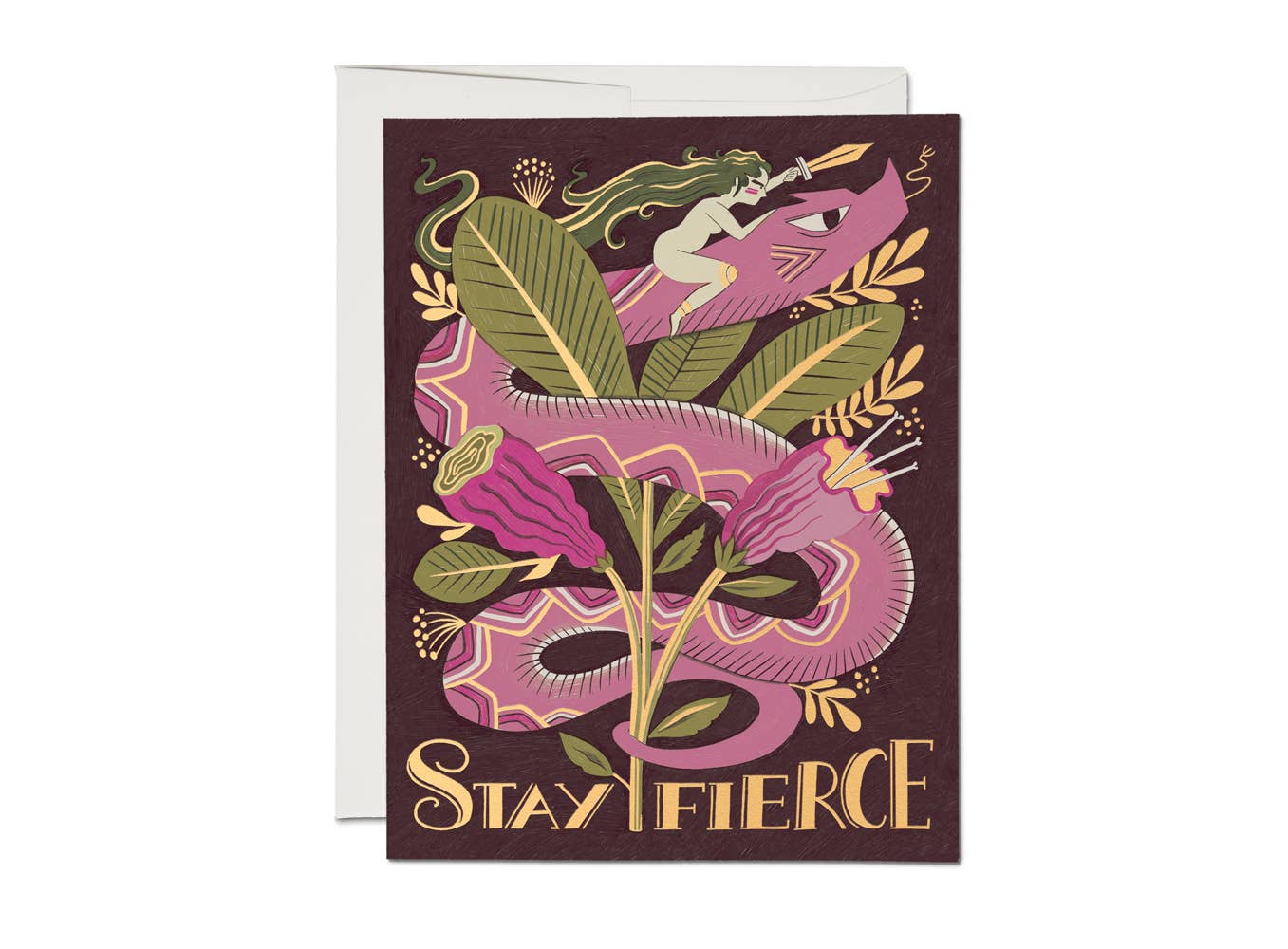 Fierce Snake friendship greeting card | Red Cap Cards