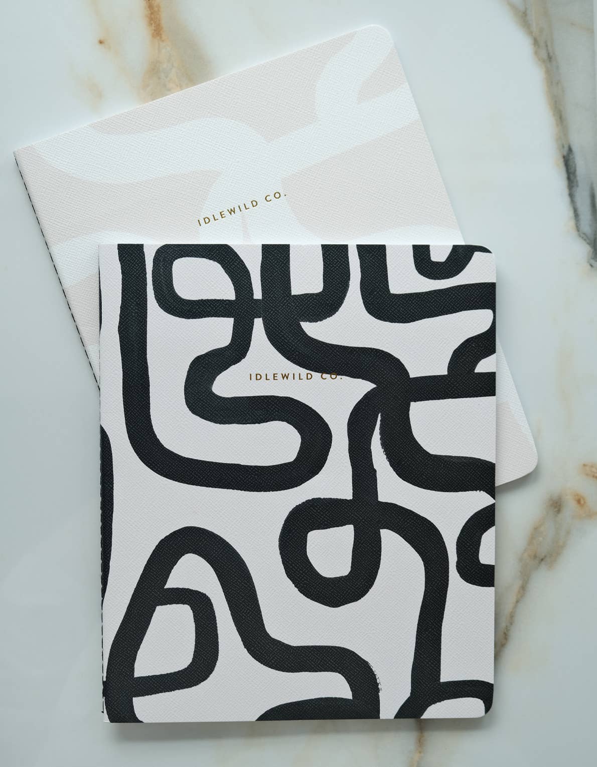 Notebook Duo | Black & White Squiggle | Idlewild Co.