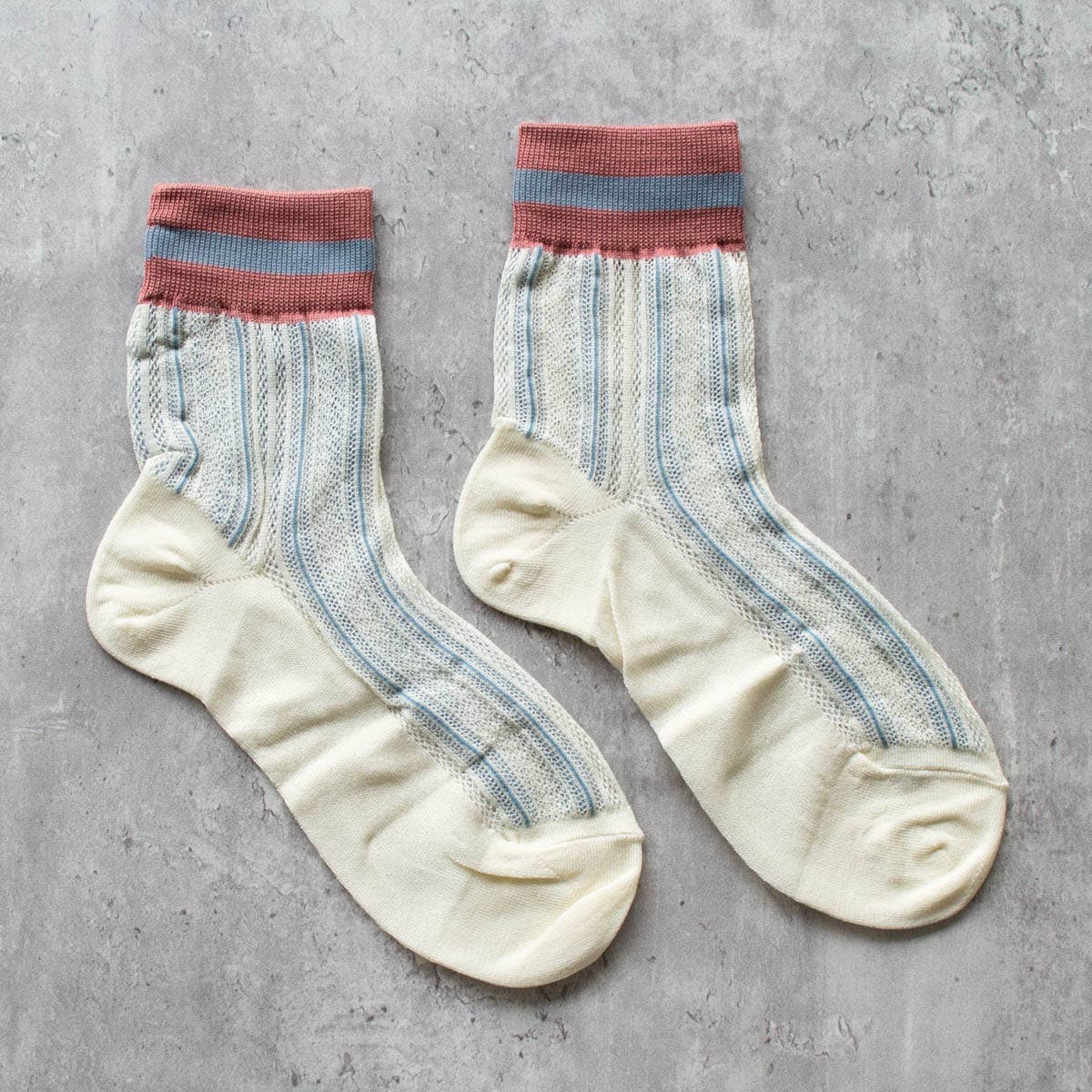 Tiepology | Ankle Mesh Striped Casual Socks