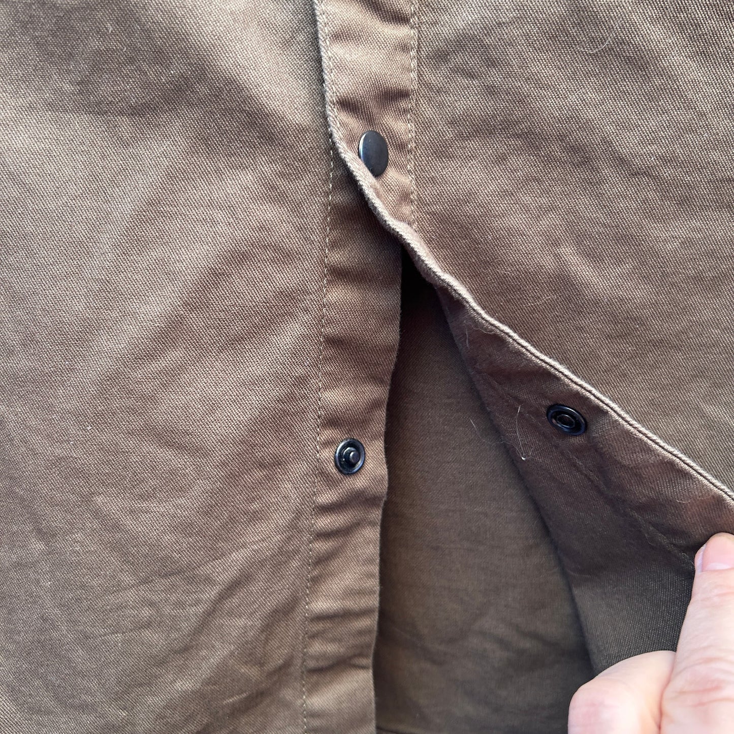 carbon army-esque snap front shirt