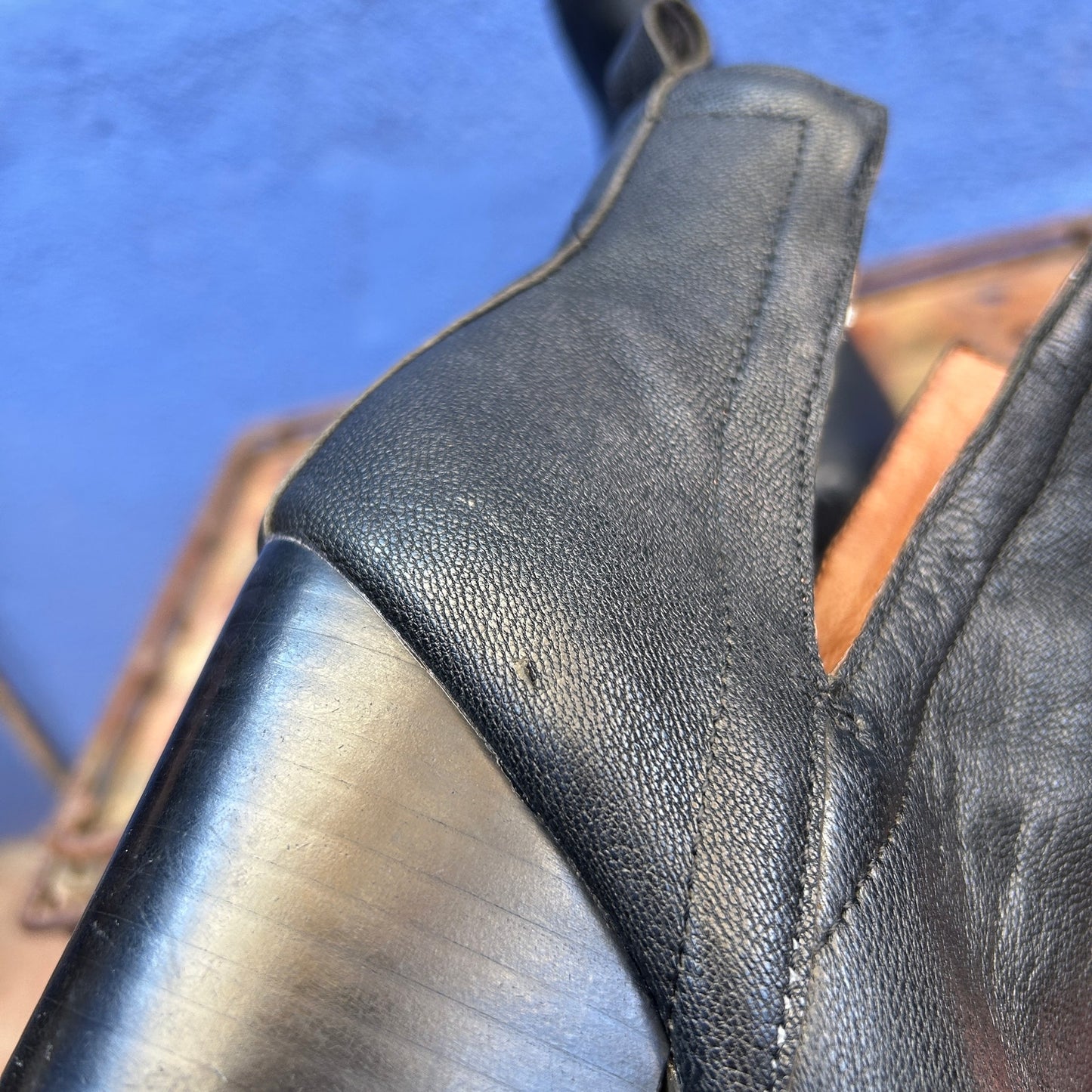 jeffrey campbell black leather block heel ankle bootie