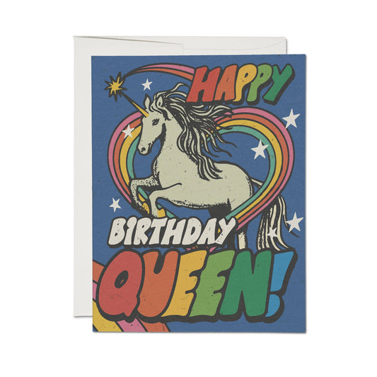 Unicorn Queen greeting card | Red Cap Cards
