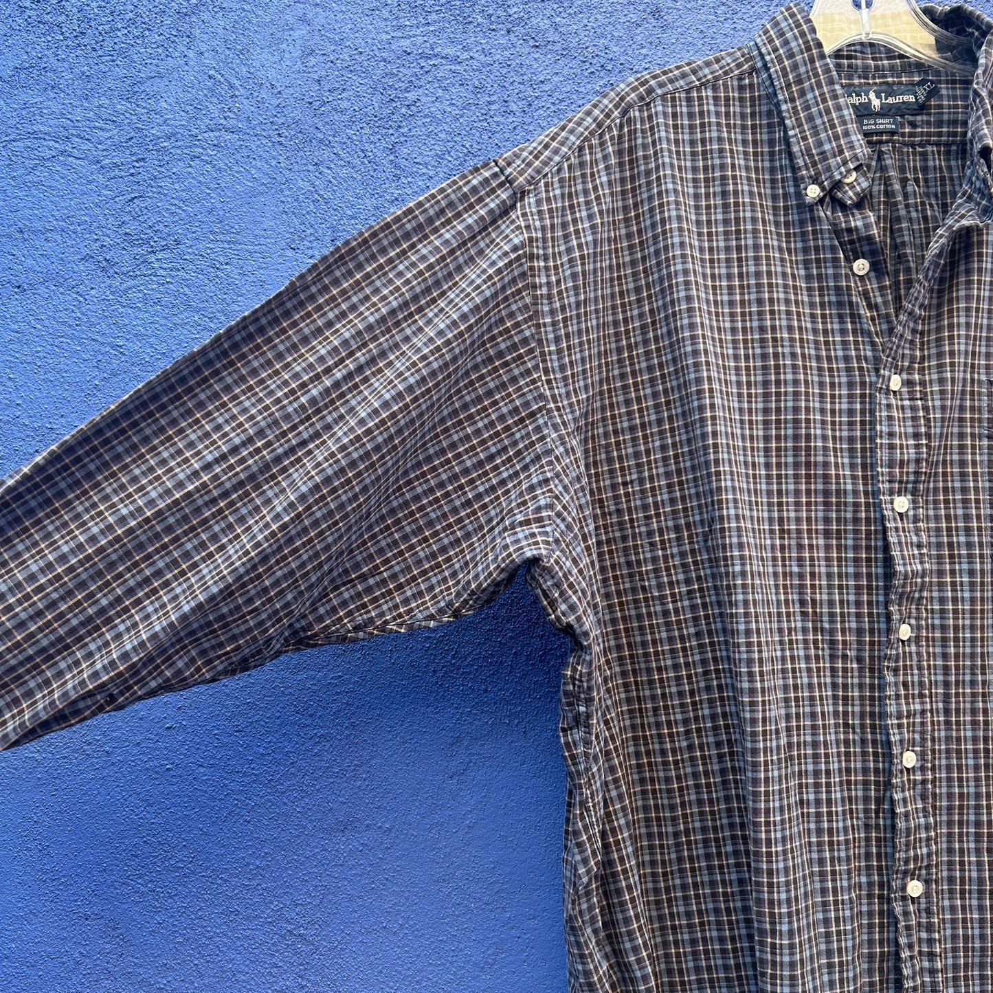 ralph lauren blue label big shirt cotton button up