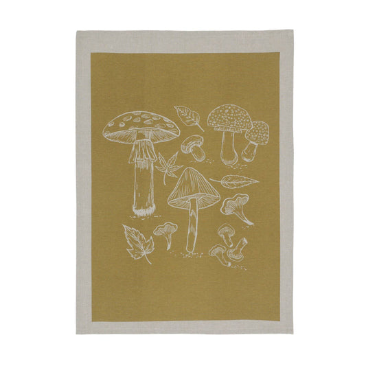 Yellow Mushroom Waffle Tea Towel | Raine & Humble