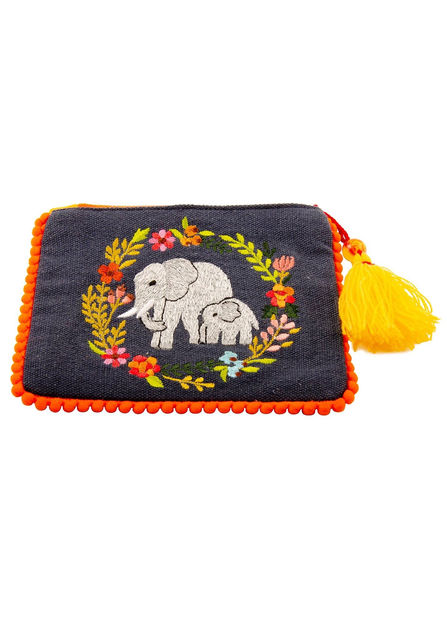 Zip Purse With Embroidered Animal Design | Namaste