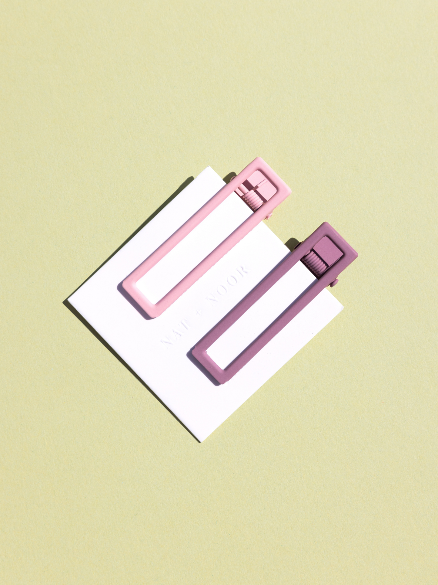 Lu Lu | Mauve + Pink | Alligator Hair Clip | NAT + NOOR